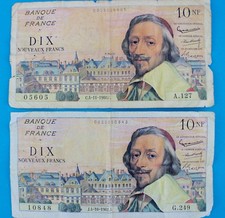 2x 10 NF Banque de France