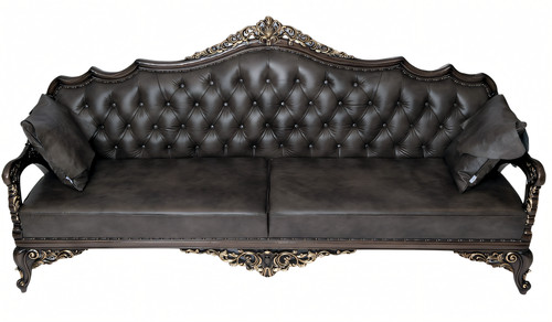 Elegantes braunes leder sofa - elegantes, leder-sofa