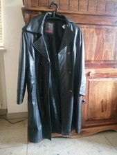 Echt Ledermantel Tailliert Schwarz  120 Cm Gr.  Top Zustand 