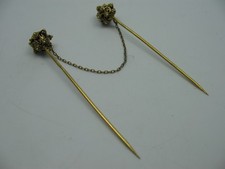 Krawattennadel Silber 835 vergoldet Handarbeit Vintage sehr schön