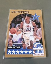 SCOTTIE PIPPEN NBA CARD HOOPS 1990-91 ALL-STAR # 9 CHICAGO BULLS