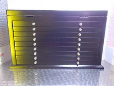 Schreibgeräte- / Füller- Vitrine für 151 "Stifte", Holz, schwarz, gebraucht