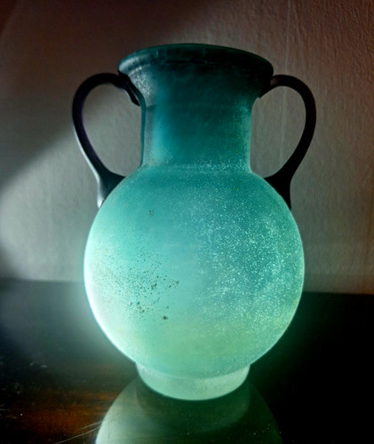 Türkise vintage murano vase - türkise,