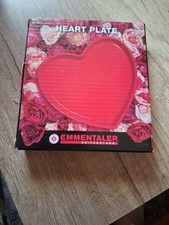 Herzteller /Platte  Neu rot