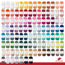 Pro Lana 50 g Basic Cotton Baumwolle Stricken Häkeln Wolle Basic-Garn 105 Farben