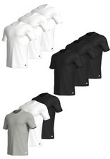 3 er Pack adidas Crew Neck T-Shirt Herren Unterhemd Rund Ausschnitt Baumwolle