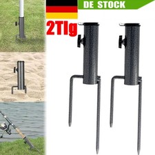 2x Rasendorn Sonnenschirmhalter Metall Bodenhülse Erdspiegel Sonnen Schirmhalter