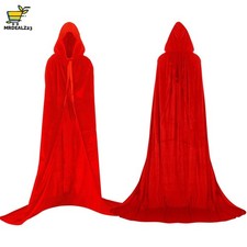 Unisex Rot Samt Cape mit