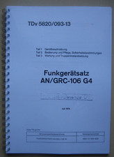 TDv 5820/093-13 Funkgerätesatz AN/GRC-106 G4 von 1974