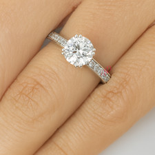 Rundschliff Diamant Ring 14k