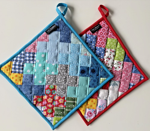 Patchwork topflappen set - patchwork, topflappen-set