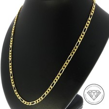 SONDERAKTION WERT 2.100,- Figaro Panzer Kette 750 Gold 18k 18 KT bicolor XXYY
