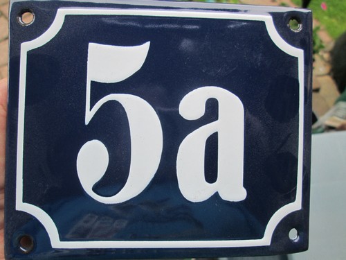 Hausnummer emaille 5a - emaille,
