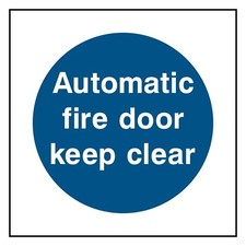 Automatisches Brandschutztürschild oder Aufkleber | FPRV0009