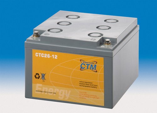 12v 26ah ctm gel batterie - 12v,