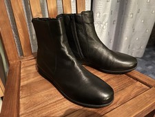 Damen Winterstiefel Leder Schwarz Gefüttert Lammfell Gr. 41 NEU Salamander