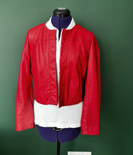 Mango Lederjacke rot