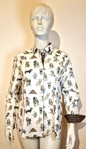 Marc cain bluse mit hundemotiv - marc,