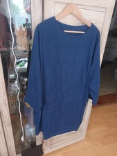 NEU Oversize Kleid XXL CORD blau WEICH LANG CA 88CM AA Ca 67 Cm