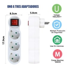 3 Fach EU Steckdose Mehrfachstecker Steckdosenleiste Dreifachstecker Adapter