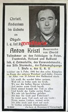 Sterbebild WWII Obergefreiter