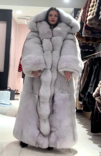 Pelzmantel blaufuchs - pelzmantel,