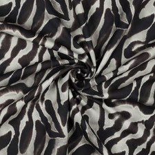 Softshell Stoff "Zebra Streifen " Grau/Schwarz