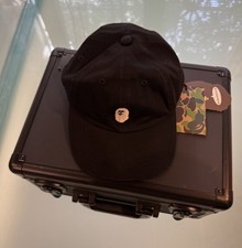 A Bathing Ape BAPE One Point Black Embroidery Herren Cap verstellbar