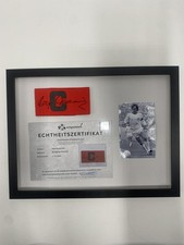 Kapitänsbinde Wolfgang Overath signiert im Rahmen 1. FC Köln Autogramm COA