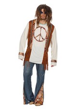 Hippie peace herren kostüm - peace,