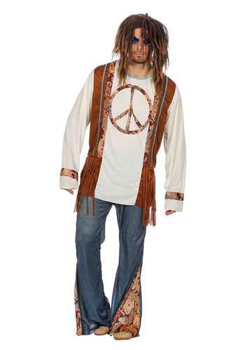 Hippie peace herren kostüm - peace,