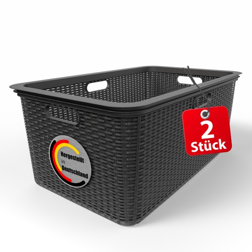 Stück wäschekorb 59x39x26 - 2,