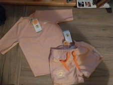 Lässig UV Schutz Shirt 104 Und Hose Neu Mädchen Badehose Badeshirt