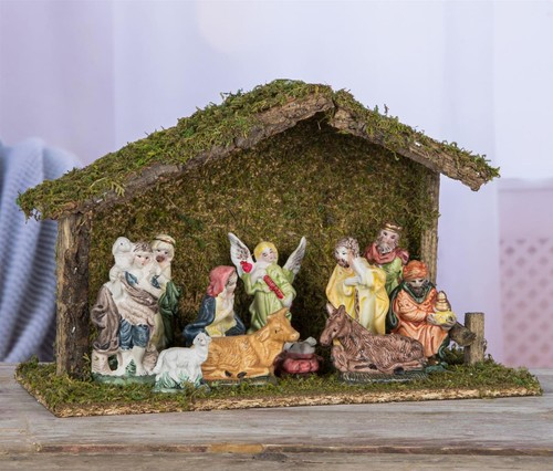 Holz weihnachts krippe 11 - holz, +
