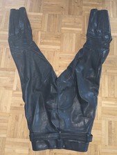 Motorradhose Herren Leder Gr.50 Schwarz