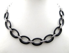 Collier, Kette mit Onyx und