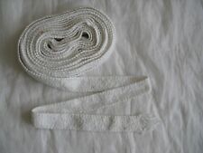 Tresse Borte Baumwollband 5,80 m 2,5 cm Weiß Frottee Optik Einfassband Webband