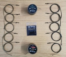 10 Stk. Leadcore Leaders KORDA XT EXTREME LEADCORE 70LB mit MIKA Q/C Wirbel Gr.8