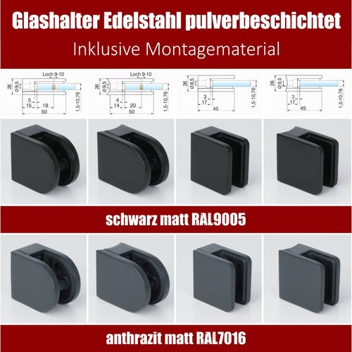 Glashalter edelstahl v2a - glashalter,