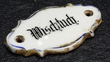 alt Porzellan-Schild Wischtuch
