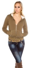 Sexy kapuzen zipper mit - kapuzen-,