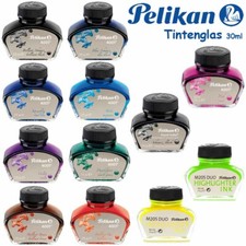 Pelikan Tintenglas Tintenfass 4001 Textmarker fluoreszierend Dokumenten Tinte