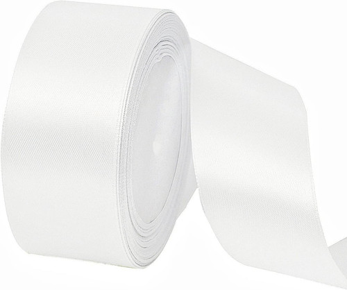 Satinband weiß 40mm - 40mm,, 23