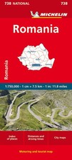 Michelin Rumänien (738) | Straßen- und Tourismuskarte 1:750.000 | (Land-)Karte