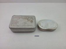 2x Brotdose Aluminium silbern