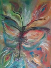 Schmetterlingsfee Acrylbild