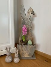 Osterhase Holz Deko Ostern
