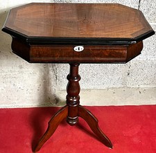 Antik Nähkasten Nähtisch Beistelltisch Tisch mit Schubkasten