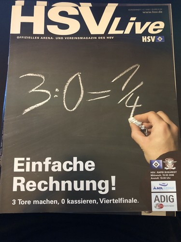 Programmheft match programme - programmheft,
