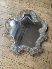 Großer Tischspiegel Muranoglas venezianische Glasblüten, 30cm hoch